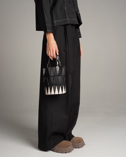 Black and Pink Bucket Bag