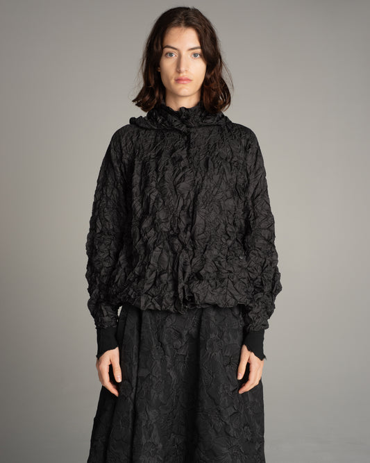 Black Meringue Hooded Jacket