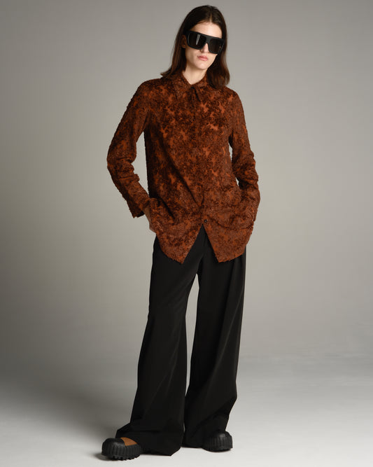 Brown Shaggy Longsleeve Shirt