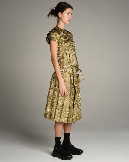 Gold Pleated Kilt
