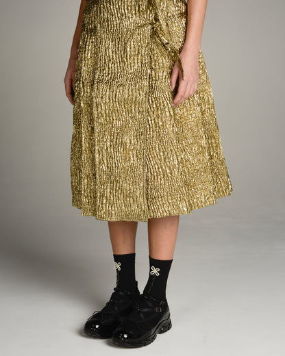 Gold Pleated Kilt