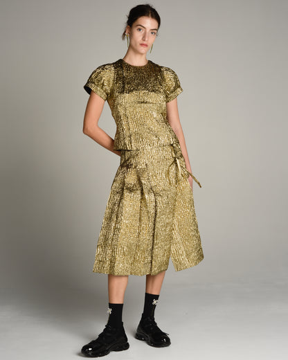 Gold Pleated Kilt