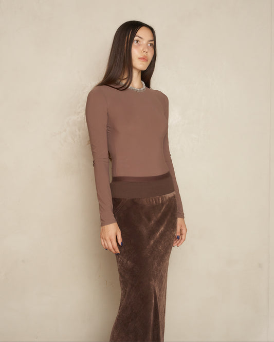 Brown Longsleeve Signature Bodysuit