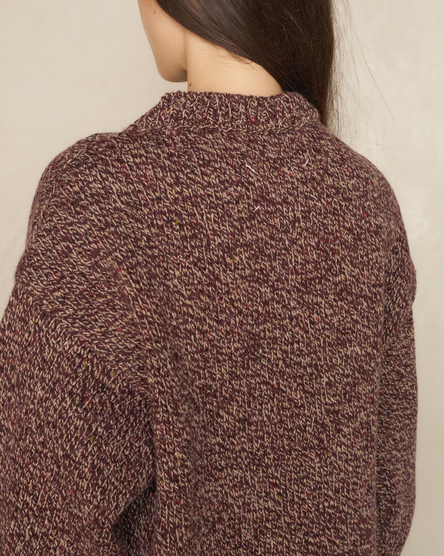 Merlot Knit Crewneck Sweater