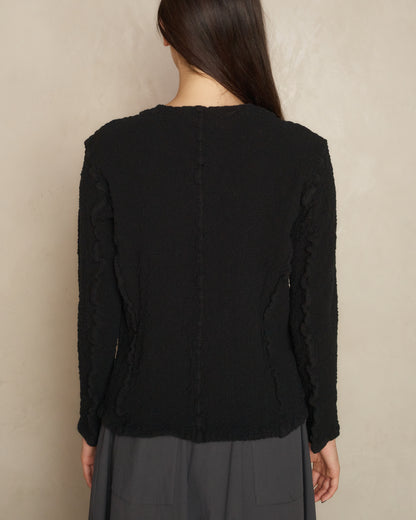 Black Classic Cauliflower Cardigan