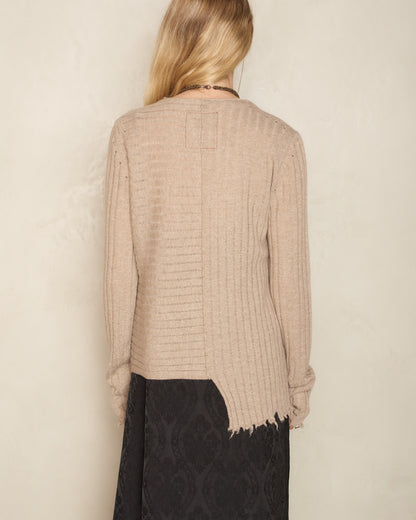 Tan Asymmetric Cardigan