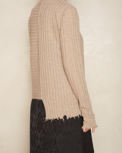 Tan Asymmetric Cardigan