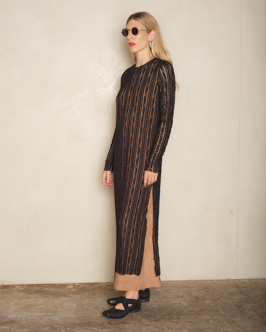 Black Lace Long Sleeve Dress