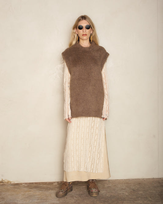 Brown Round Neck Jumper