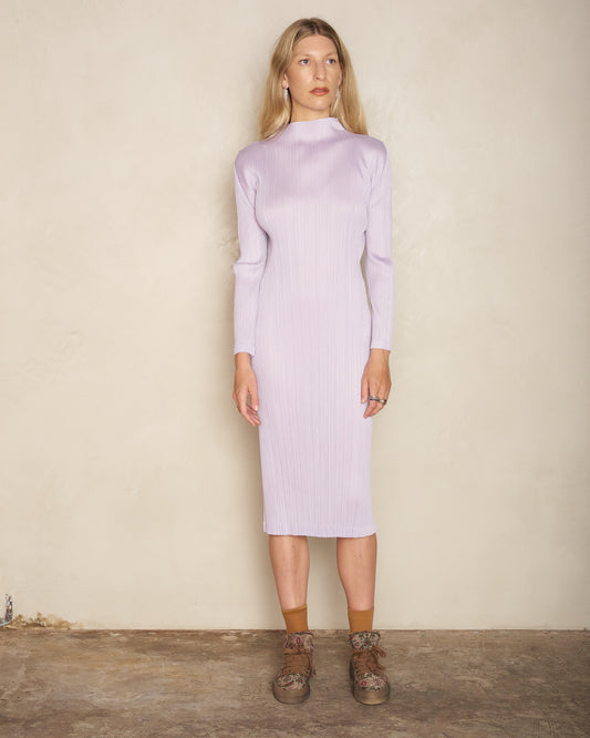 Light Purple Longsleeve Turtleneck Dress