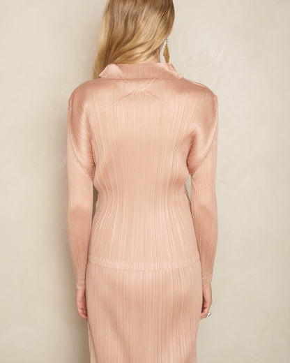 Beige Collared Longsleeve Top