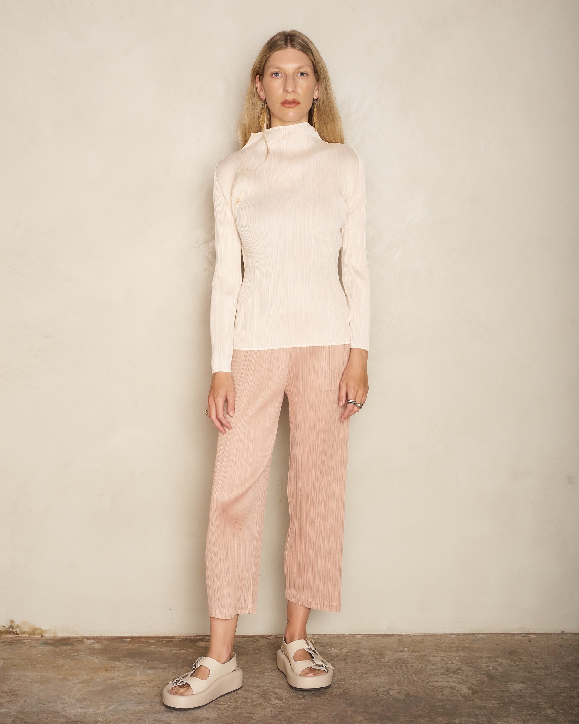 Beige Classic Straight Leg Trouser