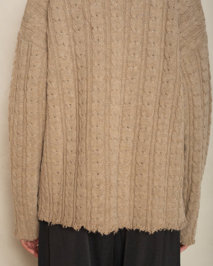 Beige Button Up Cardigan