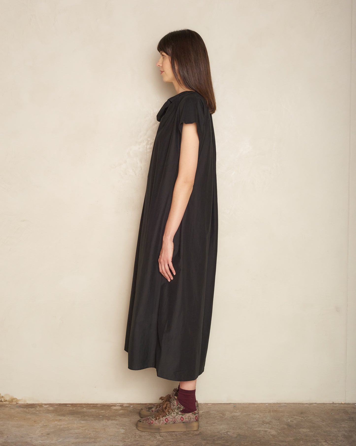 Black Demino Sleeveless Dress