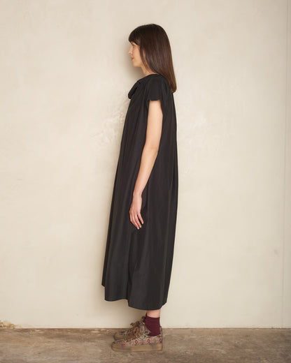 Black Demino Sleeveless Dress