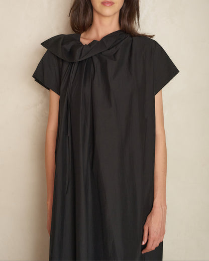 Black Demino Sleeveless Dress