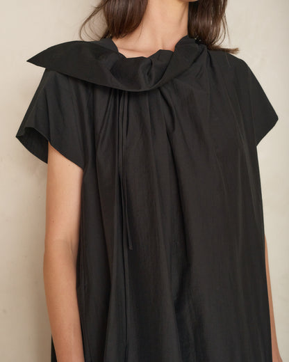 Black Demino Sleeveless Dress