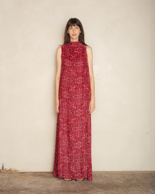 Ruby Mosaic Sleeveless Dress