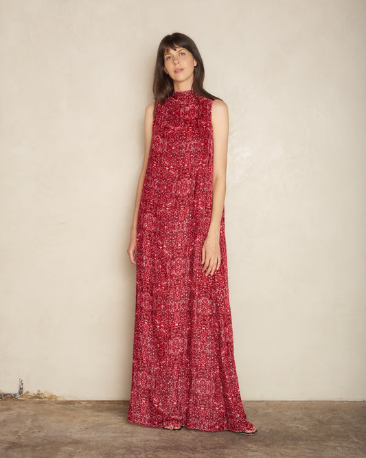 Ruby Mosaic Sleeveless Dress