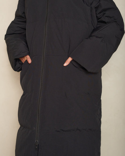 Black Cata Down Filled Puffer Coat