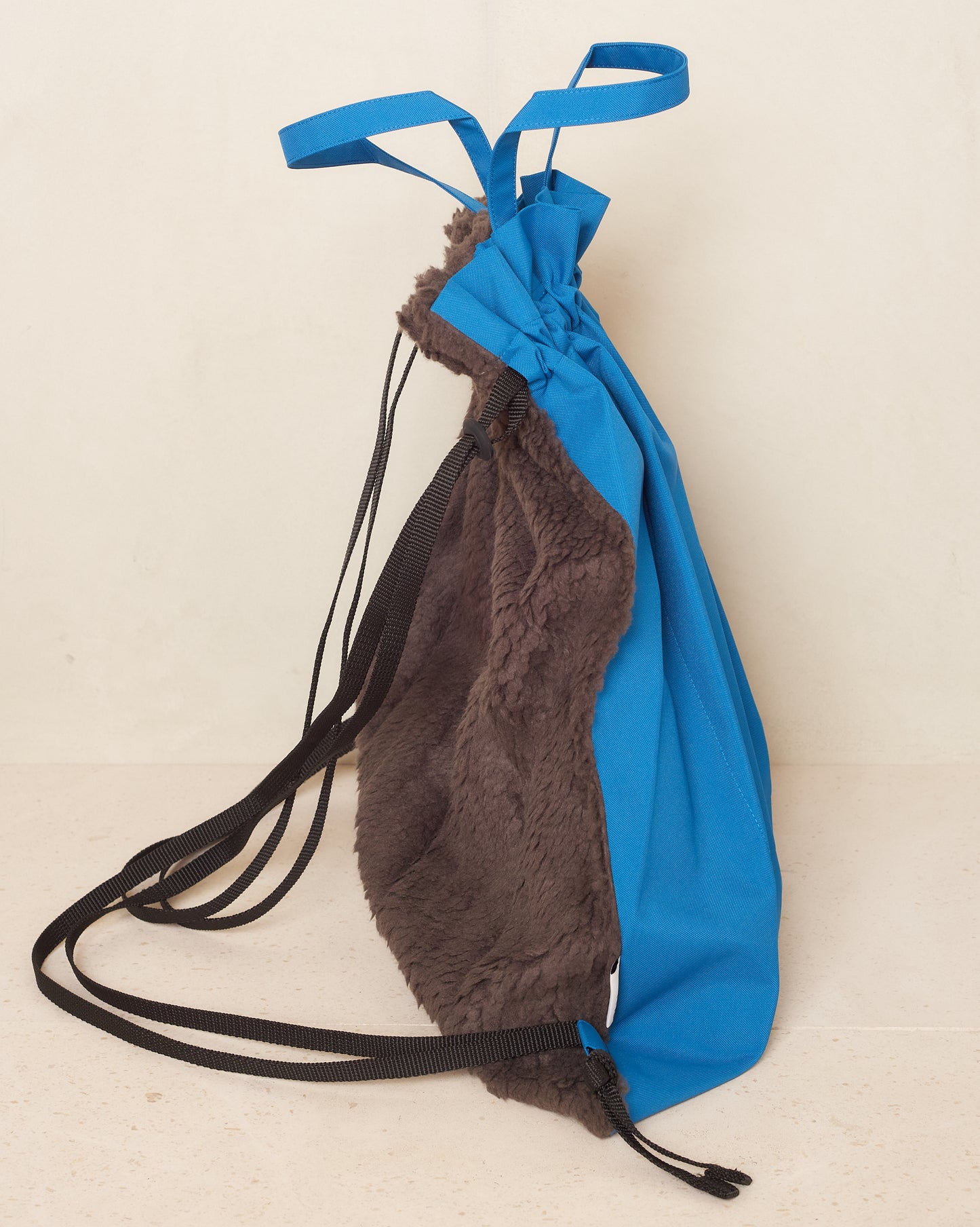 Charcoal Turquoise Sheep Pleats Bag