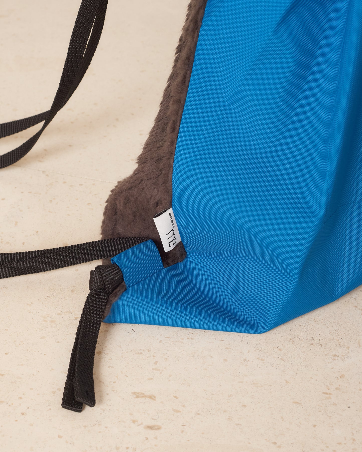 Charcoal Turquoise Sheep Pleats Bag