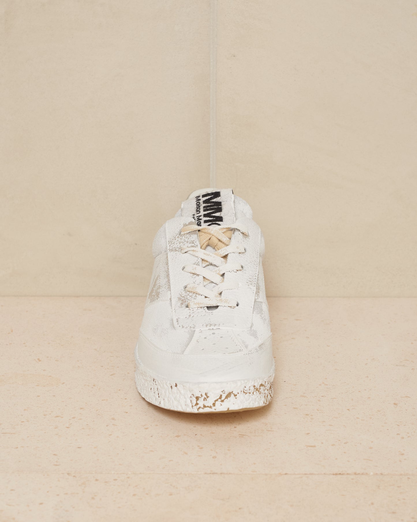Painted Silver Court Sneaker