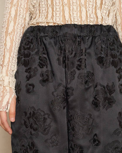 Black Jacquard Trousers