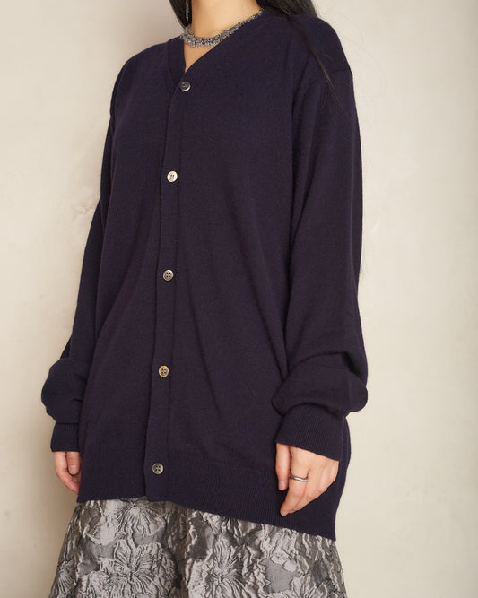 Navy Cashmere Cardigan
