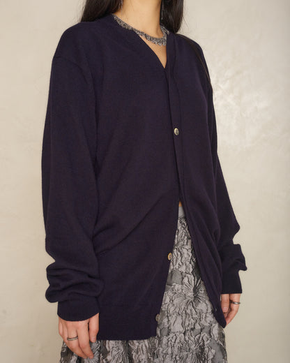Navy Cashmere Cardigan