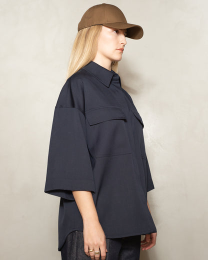 Dark Navy Oversized Toba Shirt