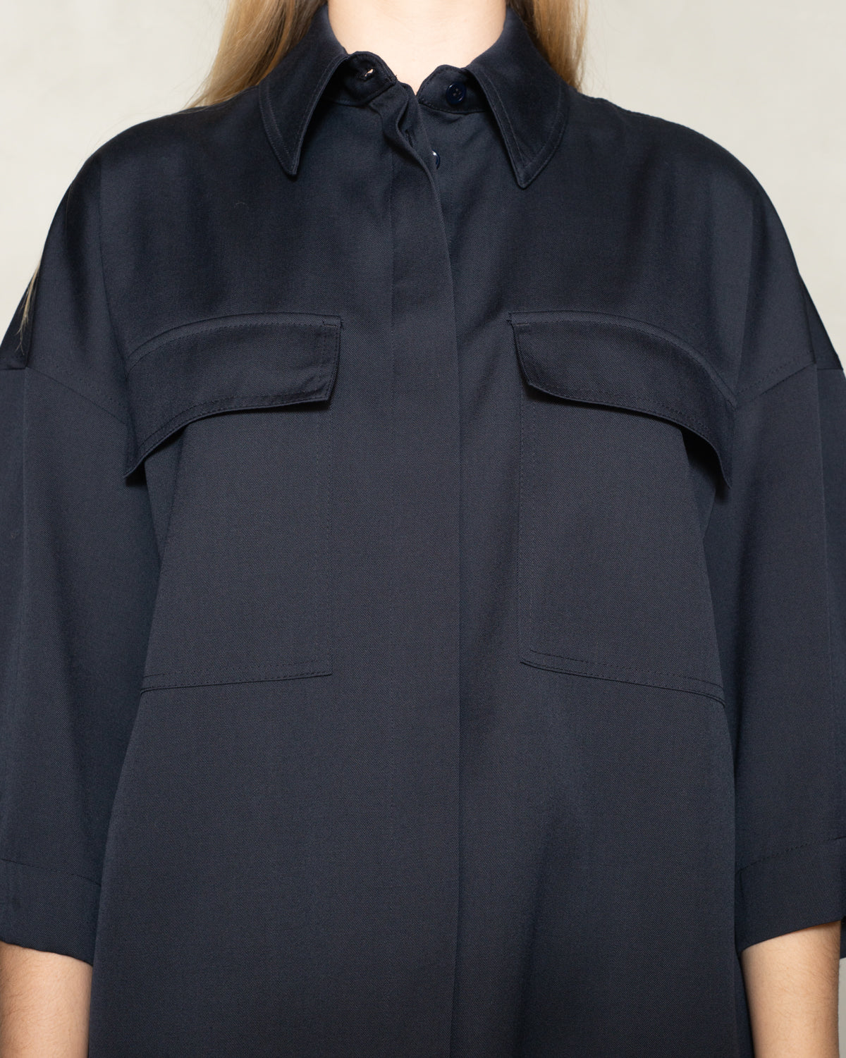 Dark Navy Oversized Toba Shirt