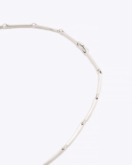 Agnes Rhodium Plated Silver Necklace