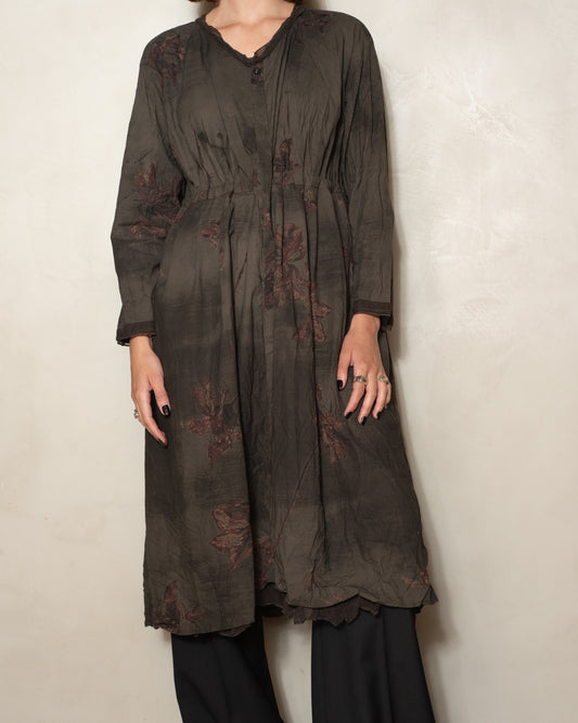 Khaki Utakata Print Dress