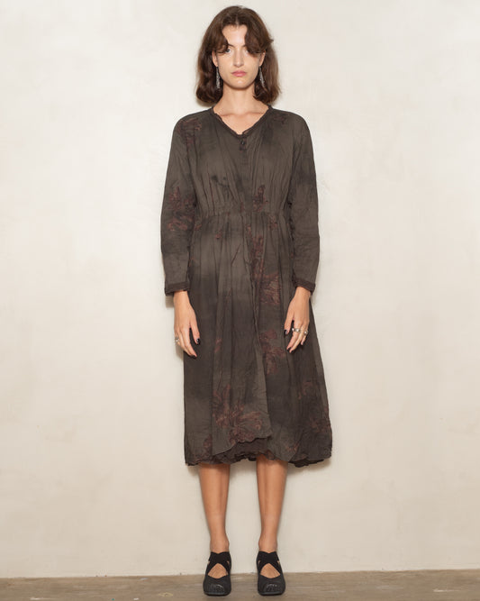 Khaki Utakata Print Dress