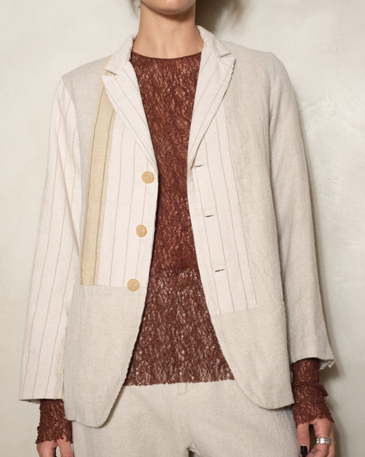 Ivory Patchwork Jacket