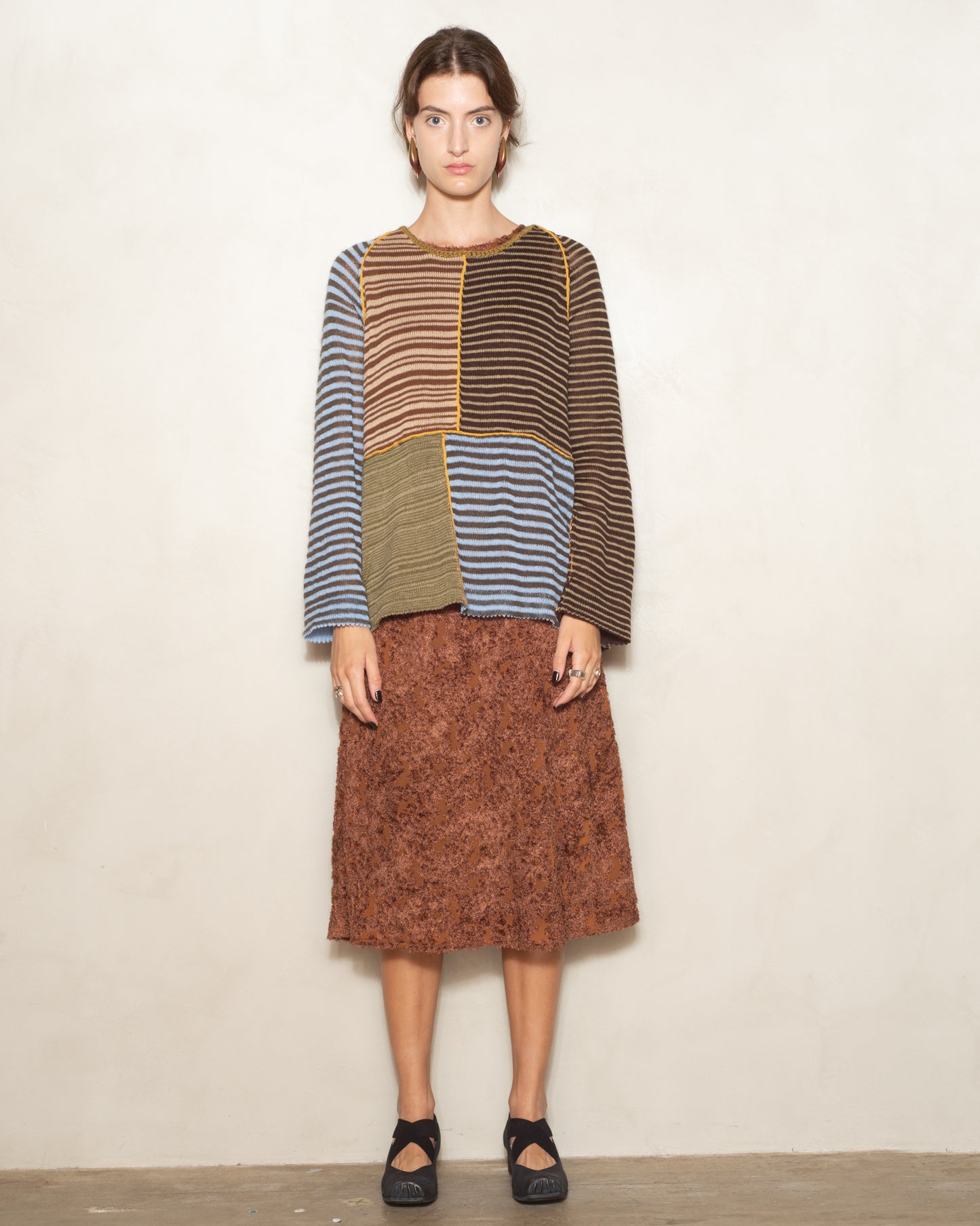 Green and Brown Stripe Jumper