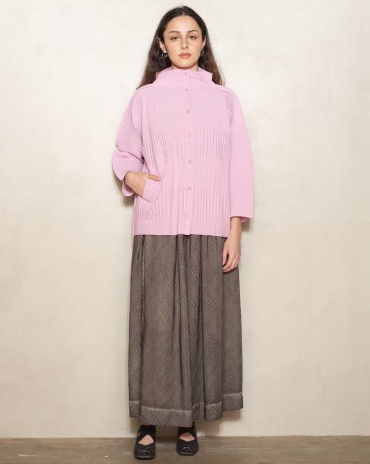 Shell Pink Stripe Cardigan