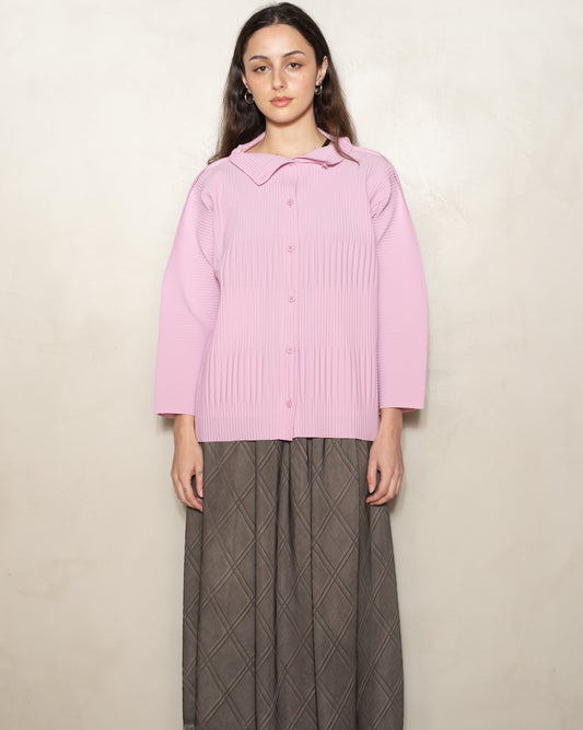 Shell Pink Stripe Cardigan