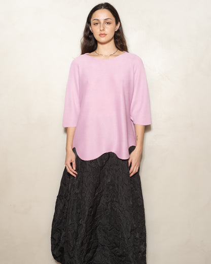 Shell Pink Petal Knit Top