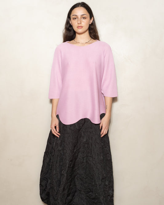 Shell Pink Petal Knit Top