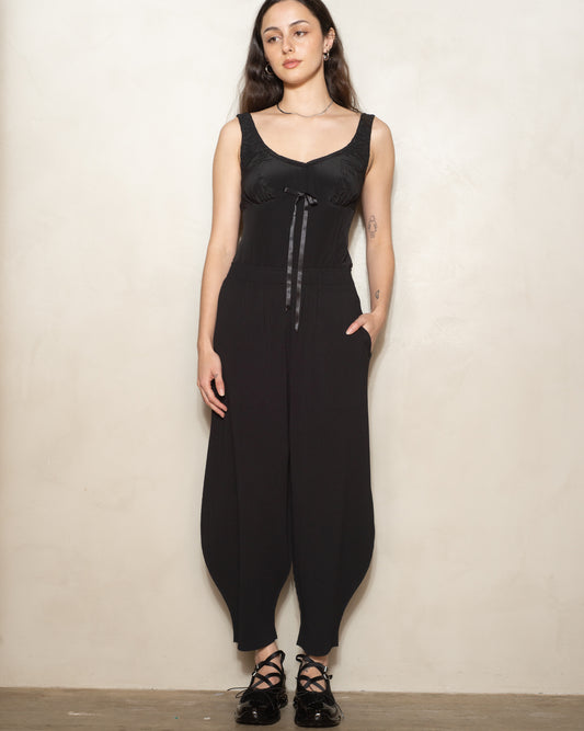 Black Classic Fine Knit Trouser