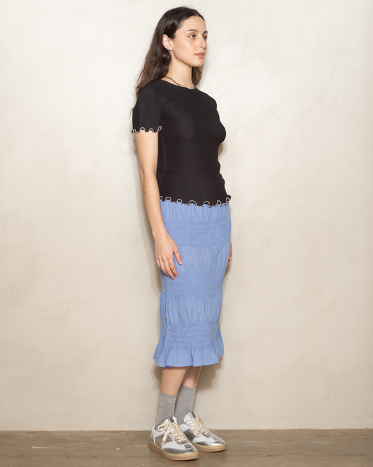 Lavender Blue Shrink Stripe Skirt