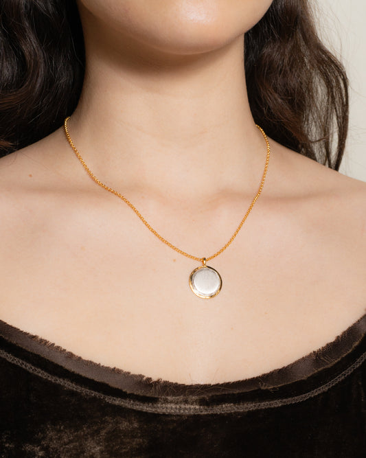 Gold and Silver Sigil Circle Necklace