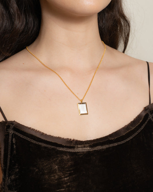 Gold and Silver Sigil Box Necklace