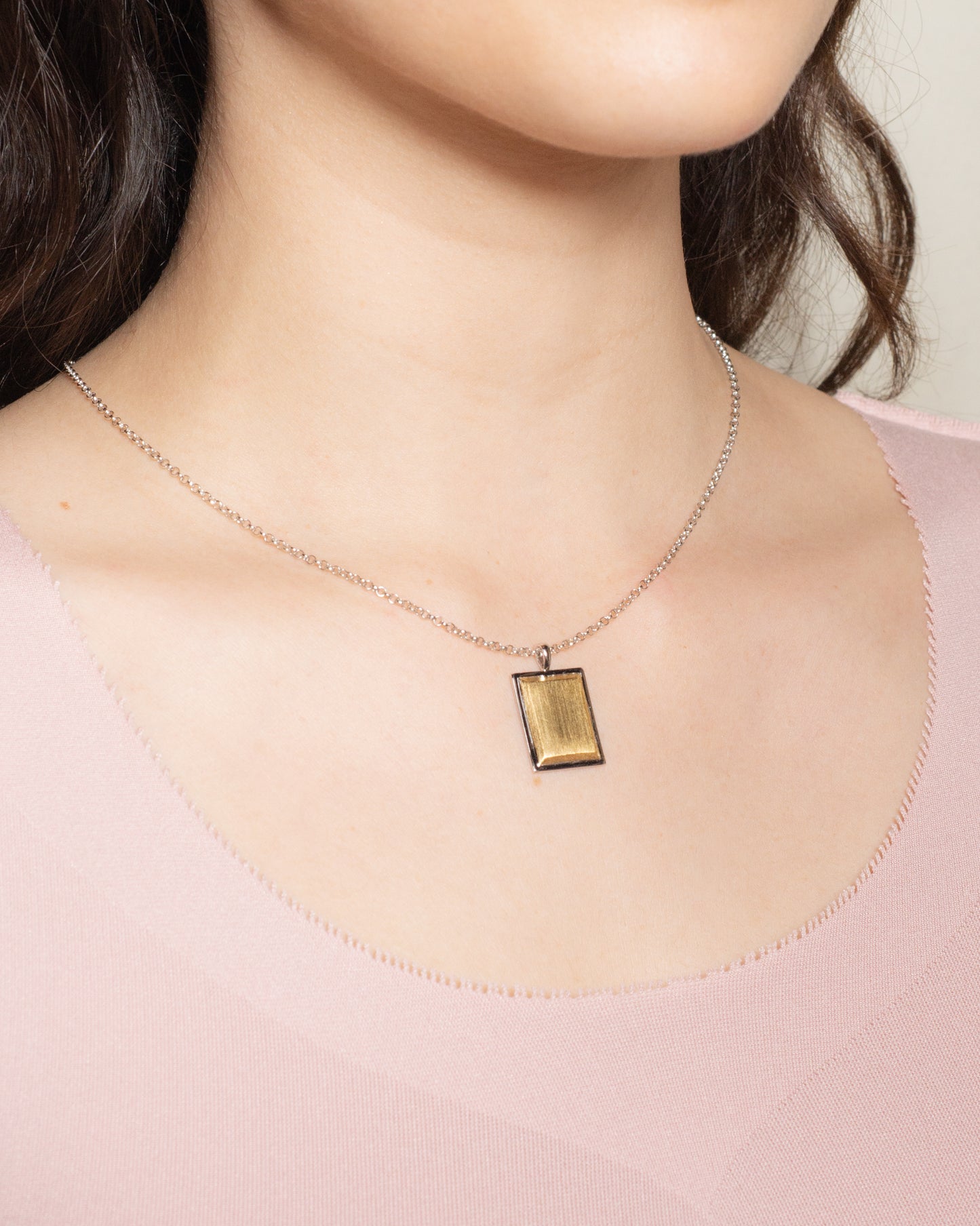 Silver and Gold Sigil Box Necklace