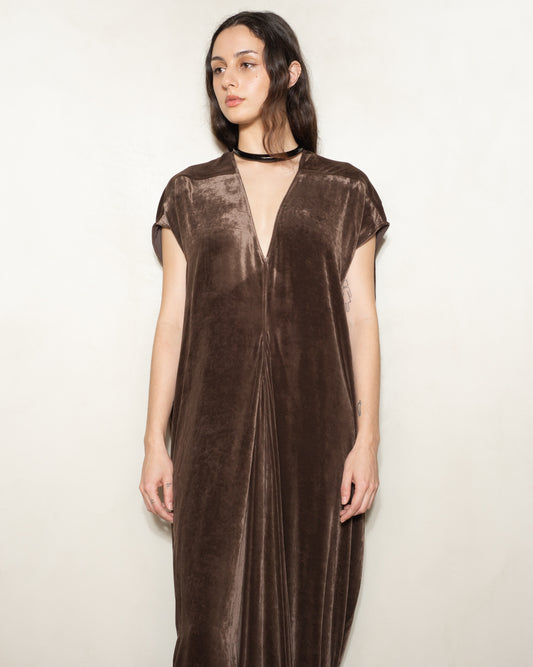 Brown Velvet Lobster Dress