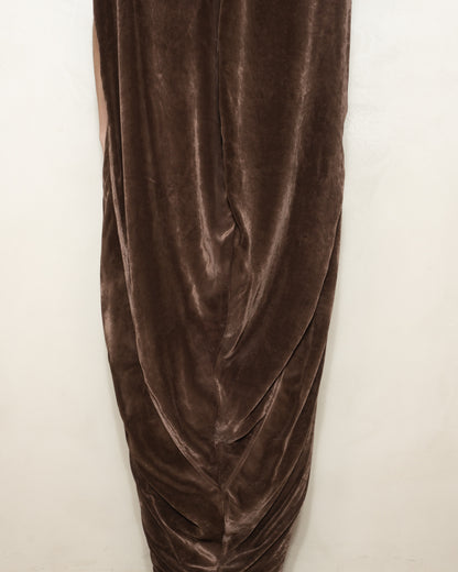Brown Velvet Lobster Dress