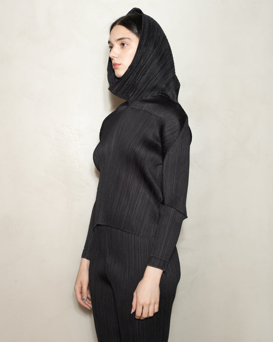 Black Cowl Neck Top