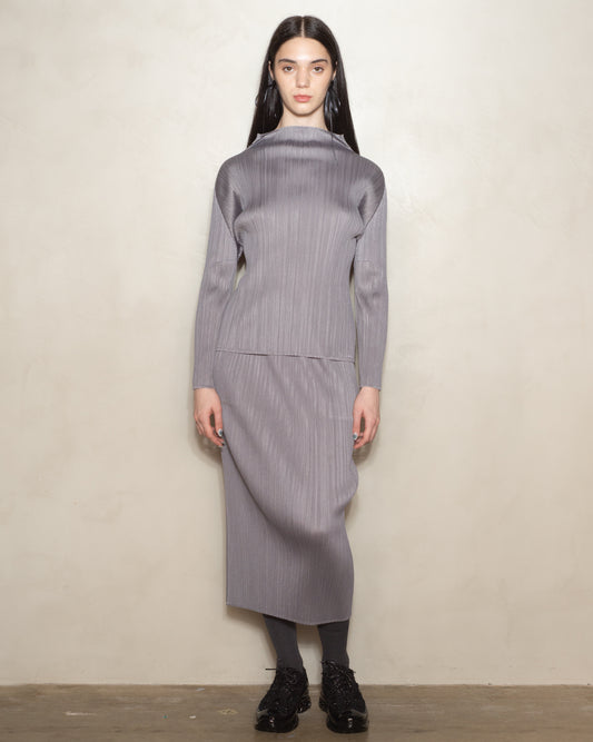 Grey Signature High Neck Longsleeve Top